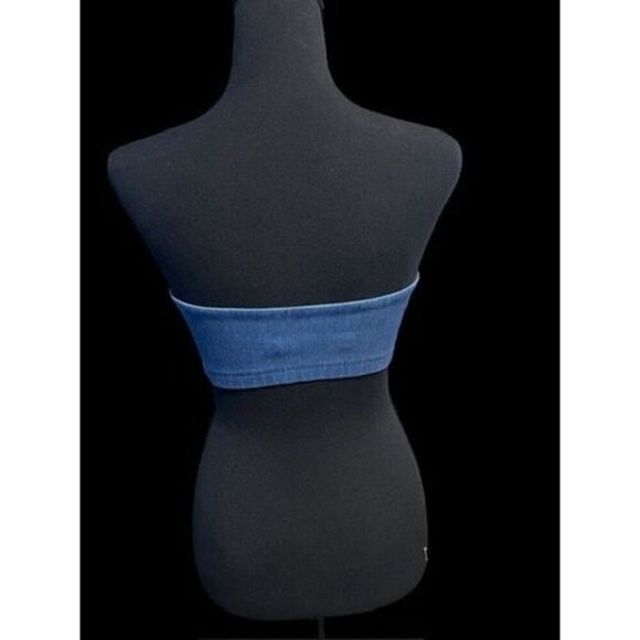 SUSANA MONACO Denim mico tube Strapless Bandeau Top COUNTRY CONCERT SUMMER - Picture 6 of 7
